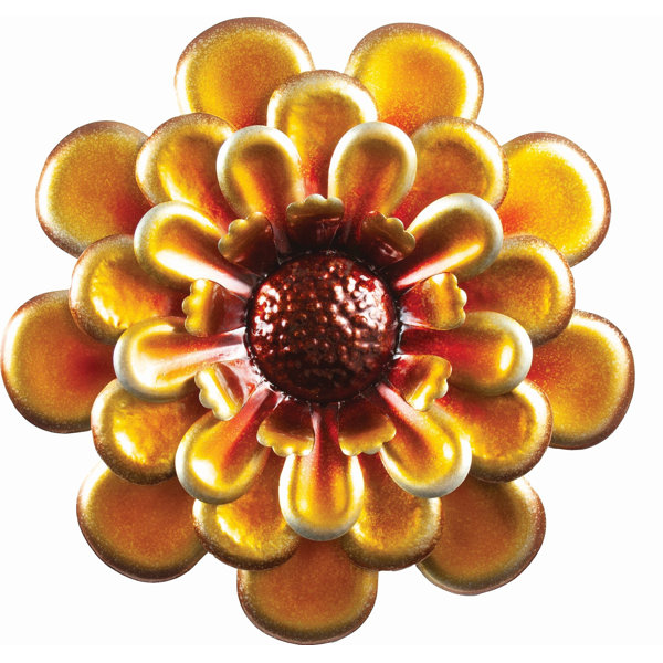 Red Barrel Studio® Yellow Metal Flower Wall Decor Wayfair